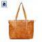 Cotton Lining Material and Zip Closure Type Eye Catching Design Fashionable Women Genuine Leather Shopper Bag