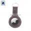 Contrast Stitching Nickle Fitting Fashion Style Modern Design Genuine Leather Airtag Key Chain for Wholesale Buyers