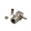 QMA male  connector  Right Angle For RG178 cable nickel plating