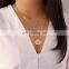 2022 New Arrival Fashion Lady Semi-Precious Stone Geometric Metal Coin Head Necklace Female Creative Gold N673