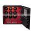JIMBO steel luxury rotations mainspring portable 9 watch winder box with drawer