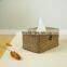Natural Rectangulaire Facial Napkin Box Decorative Woven Napkin Storage Box Seagrass Paper Napkin Box