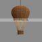 Hot sale Wicker Willow Rattan Air Balloon Pendant Light Lampshade Decorative Ceiling Lights decor high quality