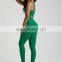Women High Neck Shockproof Strap Sports Bra Side Pocket Leggings Two Piece Yoga Gym Suit Set Good Quality Workout Training Wear