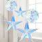 Dazzling 6-Point Star Hanging Decor with Laser Film for Christmas & Halloween Party Supplies
