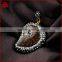 Wholesale silver plated jewelry crystal paved diamond ammonite fossils pendant