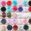 HOT SALE!!High quality 83Solid color Shabby Frayed Flower - IN STOCK Chiffon Fabric hair flowers