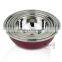 colorful stainless steel round soup bowl