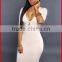 Ebey Hot sale half sleeve backless halter dress