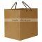 Custom Brown luxury high quality thick cheap flat bottom kraft paper bag