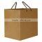 flat handle pantone color printing kraft brown paper bag