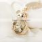 Top selling bear rhinestone necklace jewelry heart-shaped bear beautiful hot crystal necklace jewelry