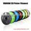 multicolor 3d printer filaments in PLA & ABS material manufactured by WANHAO in China