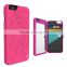 Luxury Cosmetic Mirror + Credit Card Hybrid Protective Case for iPhone 6,Cell phone Compact mirror Card Slot with Stand Case