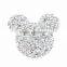 Custom Made fancy glittering diamond Silver color Resin stone hot fix patches