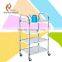 Stainless Steel Commercial Hotel Room Serving Four Layers Trolley Cart With Wheels