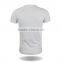 Custom soft white mercerized cotton t-shirt