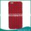 High Quality Rhombic Woven Pattern PC Clear Case for iPhone6 Plus Cover Case