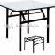 wholesale PVC top with metal frame restaurant table YT13