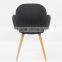 Promotional Colorful Fabric Seat Solid Wood Chair Frame in Dining Chairs