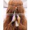 2016 Hot-Selling Girl BOHO Suede Feather Celebrity Peacock Multicolor Feather Tassels Hair Head Band