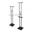 adjustable 185cm iron display rack easel stand advertising board