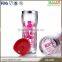 Paper Insert Plastic Tumbler with Lid