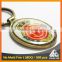 Free mould fee fancy client's photo brand logo printed gift keychain ring