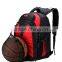 2015 good quality fashion waterproof laptop backpack with baskball pocket
