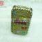 Metal souvenir compact mirror/charm brass cosmetic rhinestone mirror