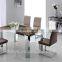 Modern home furniture 6 seat rectangle marble top dining table designs