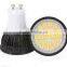 4w 220v 350lm 3000k gu10 led spotlight black color housing integrated lens