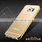 Hot selling luxury aluminum bumper cover smart mirror case for samsung galaxy s6 edge