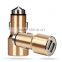 Multi-function Dual Car Charger,Metal Matte USB Port Fast Electronic Charger