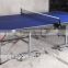 Double folding table tennis table with grey color and metal frame