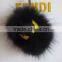 2015 fashion fox fur chain smart monster key chain