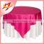 Modern satin fabric cutwork tablecloth, wholesale fancy wedding table cloth overlay