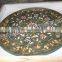 Round Pietre Dure Marble Table Top, Marble Inlay Table top, marble dinning table top