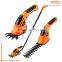 3.6V Cordless Grass Shears / Hedge Trimmer - Handheld & Wheeled Extension Handle Hedge Trimmer with Rotating handle