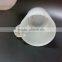 330 ml white frosted glass coffee cup with handle