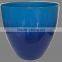 Double color glazed plastic flower pot square