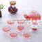 Modern design A complete set creative clear glass tea set