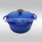 Enamel colored iron cookware