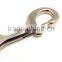 4-3/4" Solid Brass Hook in Nickel Plate, Solid Brass Swivel eye metal snap hook