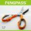 S2-1438 8-1/2" PP +TPR handle with 2CR13 Stainless Steel Blade New Design (OEM/ODM,FDA,LFGB 5 blades scissors) herb scissors