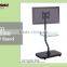 Rotate 90 degree TV mount bracket, mobile mega mount trolley for display