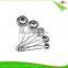 ZY-L1015 High Quality 5pcs 18-0 Stainless Steel Measuring Spoon Set With Metal Ring
