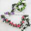 Top quality artificial flower garland for wedding dec