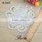 Fancy wholesale gold sequin white chiffon applique flower for garment