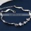 925 Sterling Silver Charms Fashion Design Zircon Twisted Bracelet